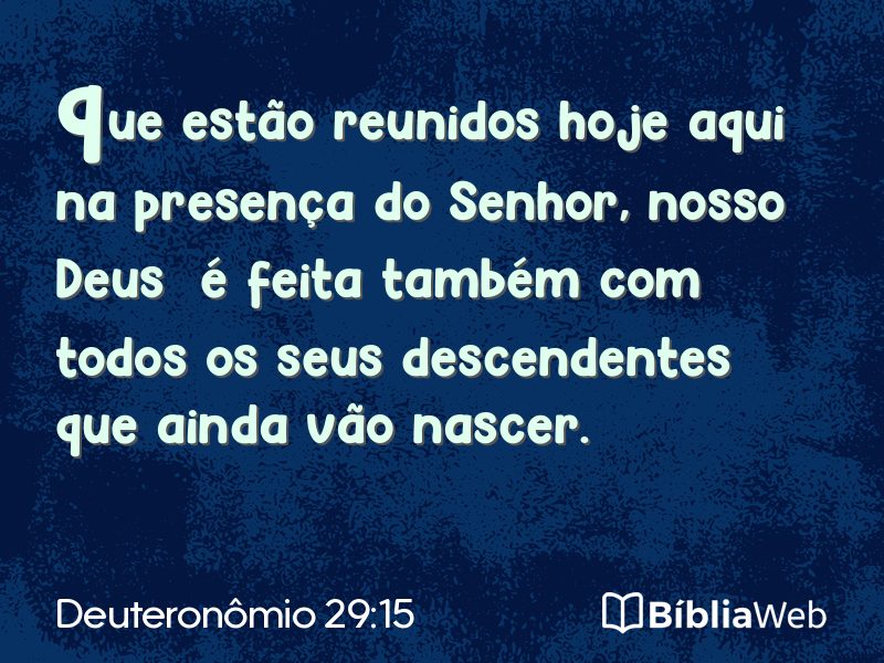 Deuteronômio 29:15 em imagem para compartilhar
