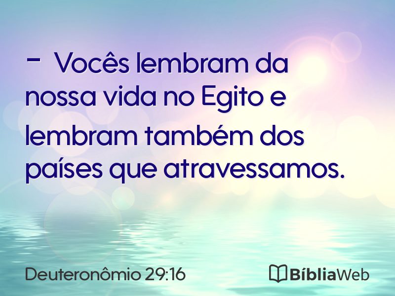 Deuteronômio 29:16 em imagem para compartilhar
