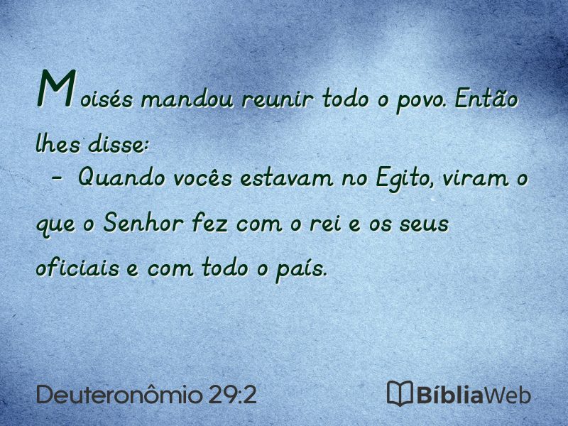 Deuteronômio 29:2 em imagem para compartilhar