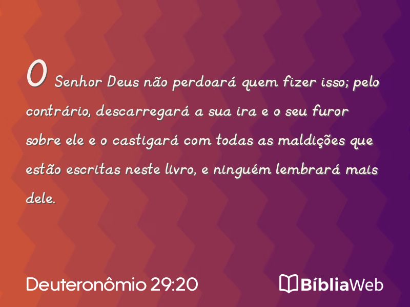 Deuteronômio 29:20 em imagem para compartilhar