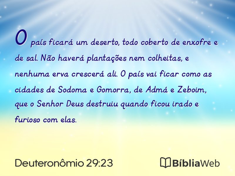 Deuteronômio 29:23 em imagem para compartilhar