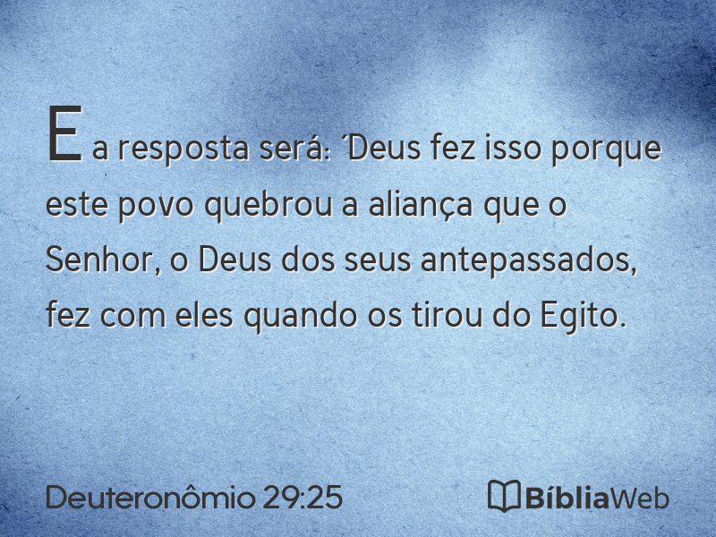 Deuteronômio 29:25 em imagem para compartilhar