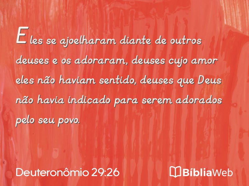 Deuteronômio 29:26 em imagem para compartilhar