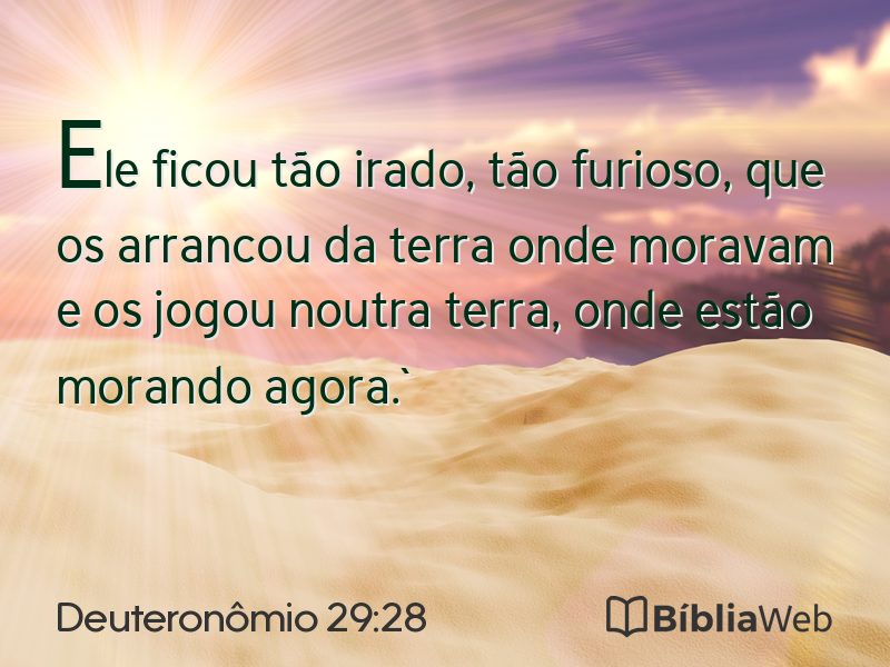 Deuteronômio 29:28 em imagem para compartilhar