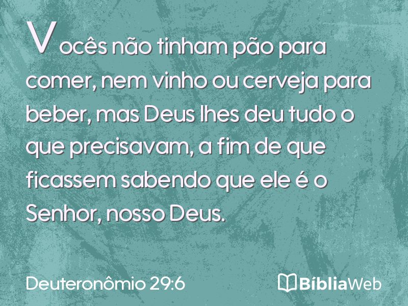 Deuteronômio 29:6 em imagem para compartilhar