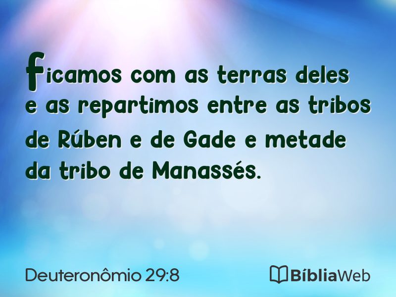 Deuteronômio 29:8 em imagem para compartilhar