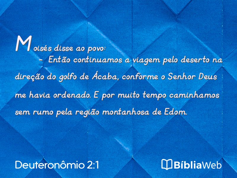 Deuteronômio 2:1 em imagem para compartilhar