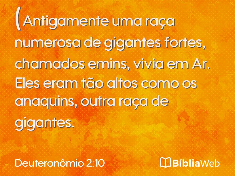 Deuteronômio 2:10 em imagem para compartilhar