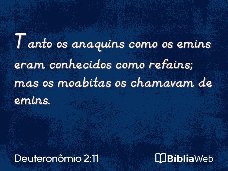 Deuteronômio 2:11 em imagem para compartilhar