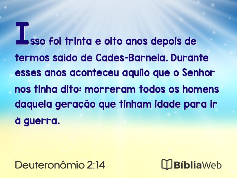 Deuteronômio 2:14 em imagem para compartilhar