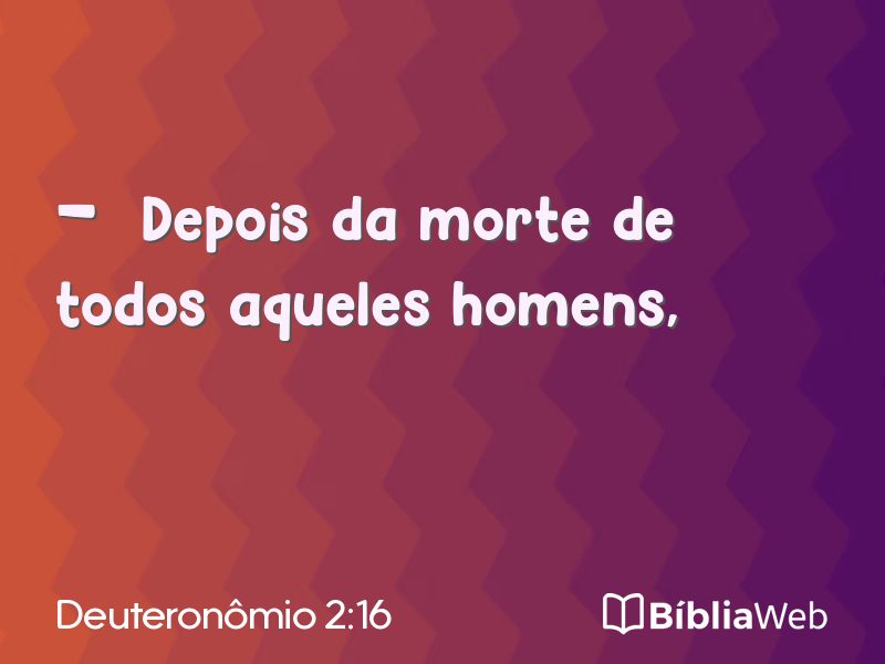 Deuteronômio 2:16 em imagem para compartilhar