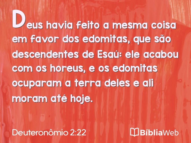 Deuteronômio 2:22 em imagem para compartilhar