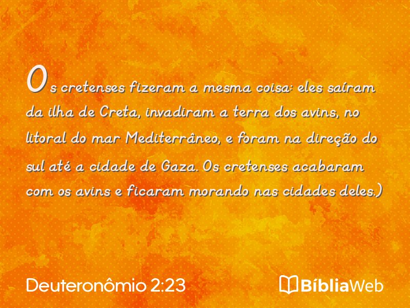 Deuteronômio 2:23 em imagem para compartilhar