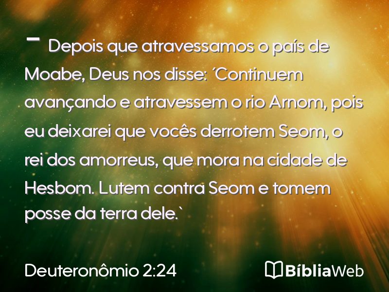 Deuteronômio 2:24 em imagem para compartilhar