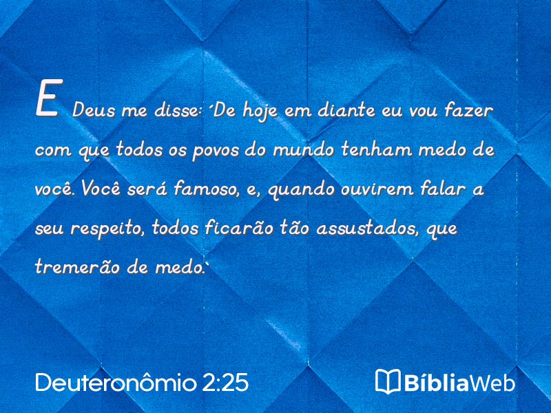 Deuteronômio 2:25 em imagem para compartilhar