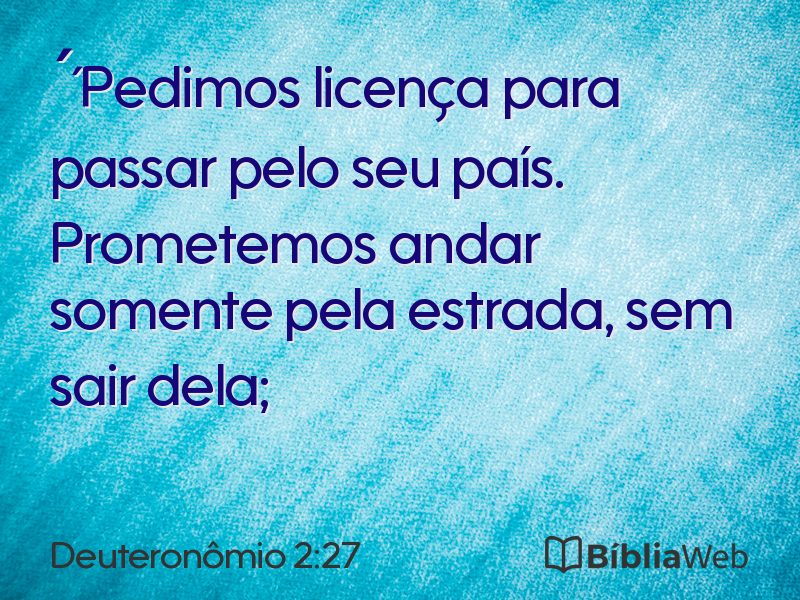 Deuteronômio 2:27 em imagem para compartilhar