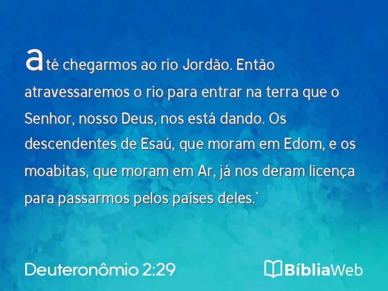 Deuteronômio 2:29 em imagem para compartilhar