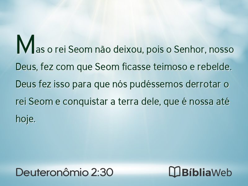 Deuteronômio 2:30 em imagem para compartilhar