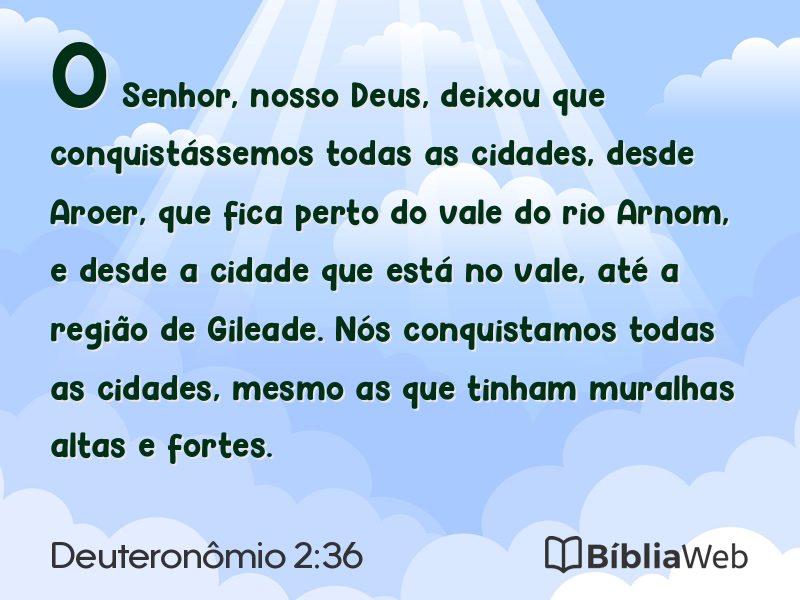 Deuteronômio 2:36 em imagem para compartilhar