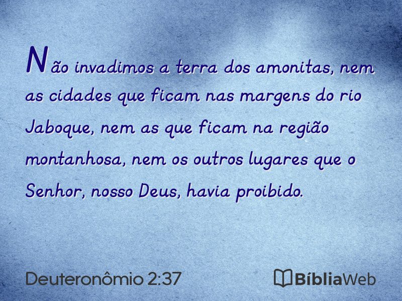 Deuteronômio 2:37 em imagem para compartilhar