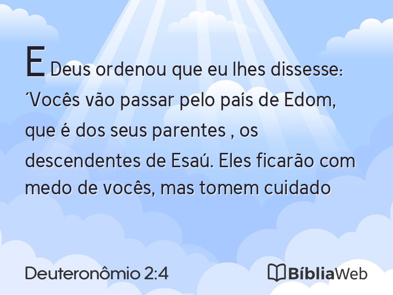 Deuteronômio 2:4 em imagem para compartilhar