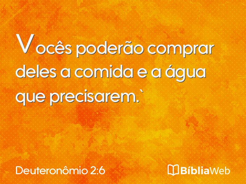 Deuteronômio 2:6 em imagem para compartilhar