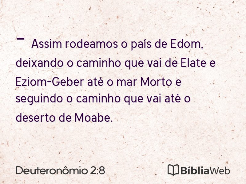 Deuteronômio 2:8 em imagem para compartilhar