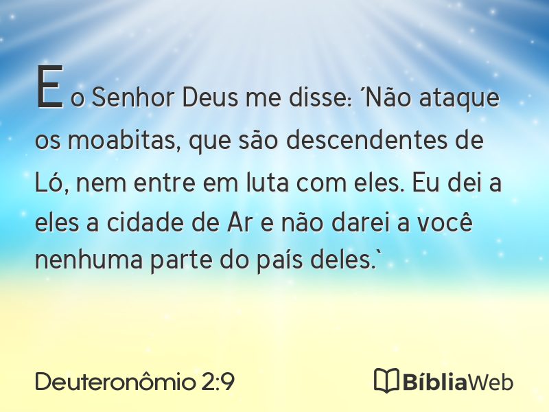 Deuteronômio 2:9 em imagem para compartilhar