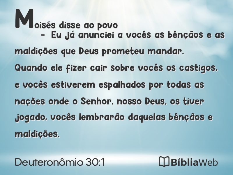 Deuteronômio 30:1 em imagem para compartilhar