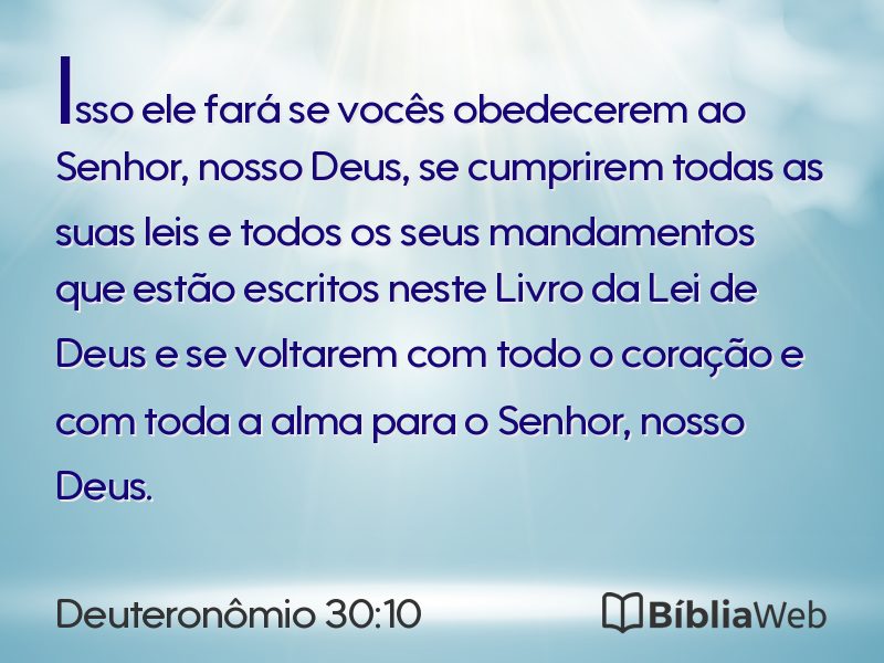 Deuteronômio 30:10 em imagem para compartilhar