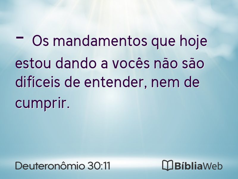 Deuteronômio 30:11 em imagem para compartilhar