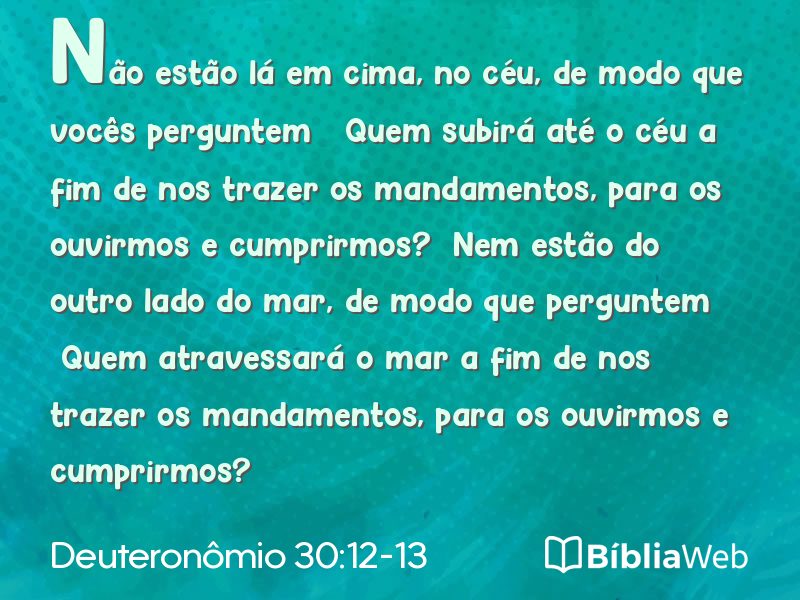 Deuteronômio 30:12-13 em imagem para compartilhar