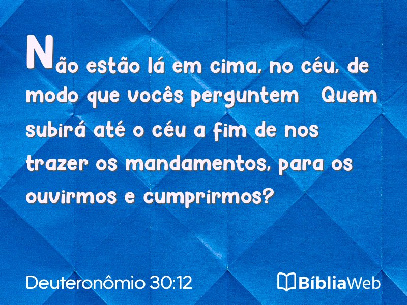 Deuteronômio 30:12 em imagem para compartilhar
