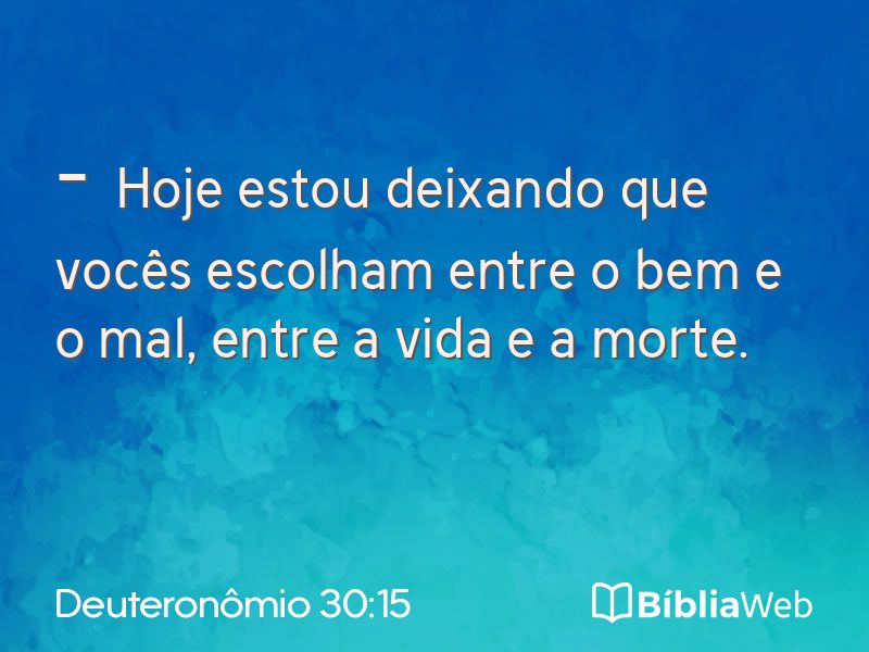 Deuteronômio 30:15 em imagem para compartilhar