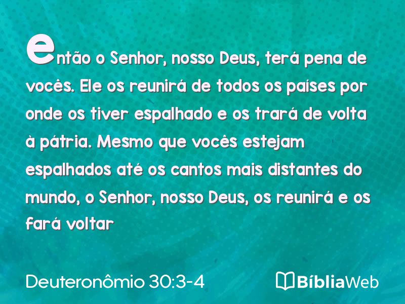 Deuteronômio 30:3-4 em imagem para compartilhar