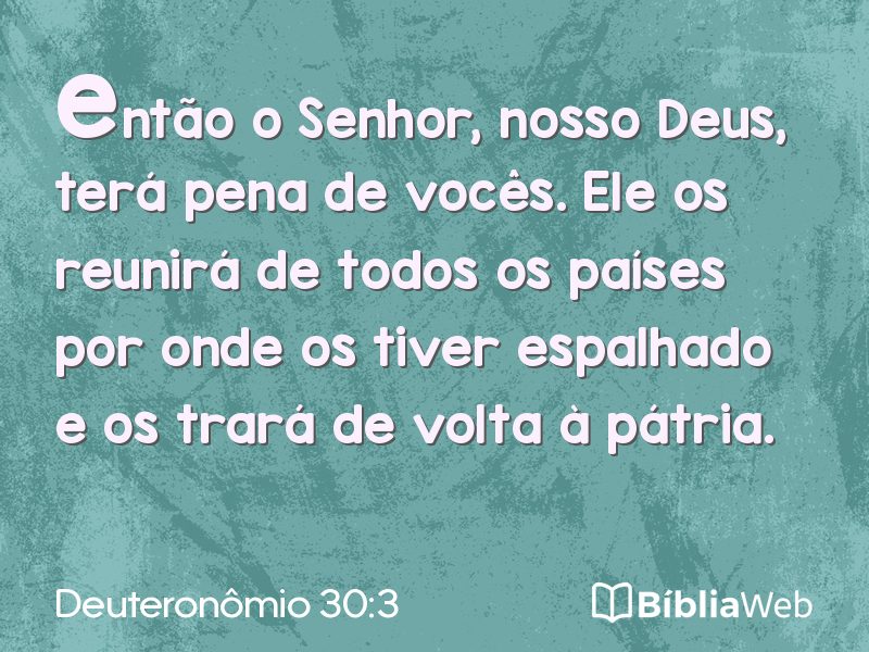 Deuteronômio 30:3 em imagem para compartilhar