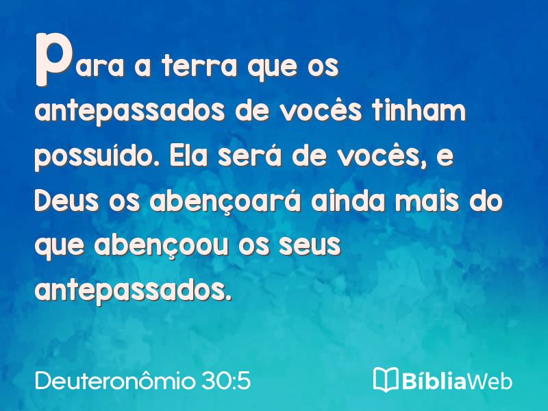 Deuteronômio 30:5 em imagem para compartilhar