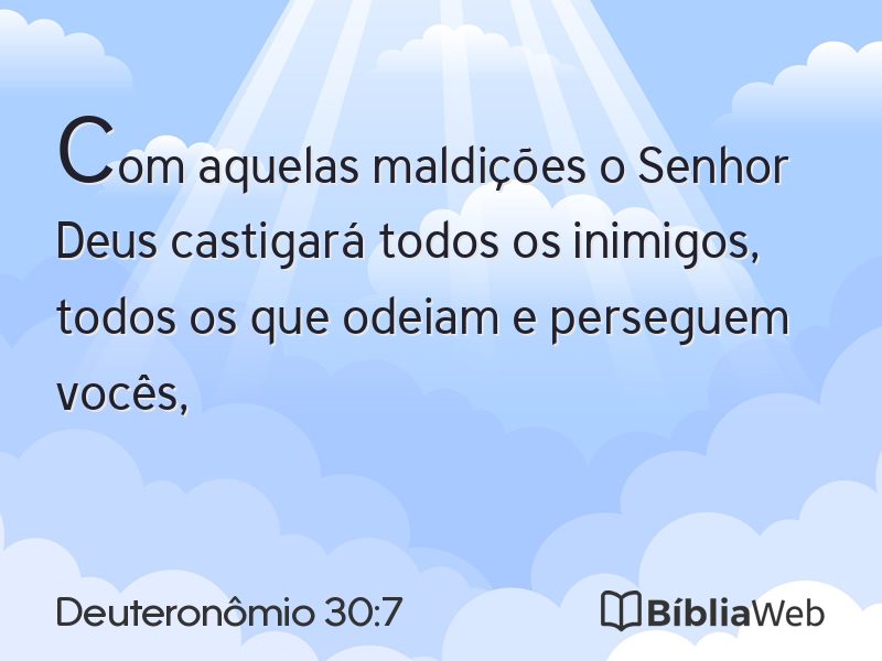 Deuteronômio 30:7 em imagem para compartilhar