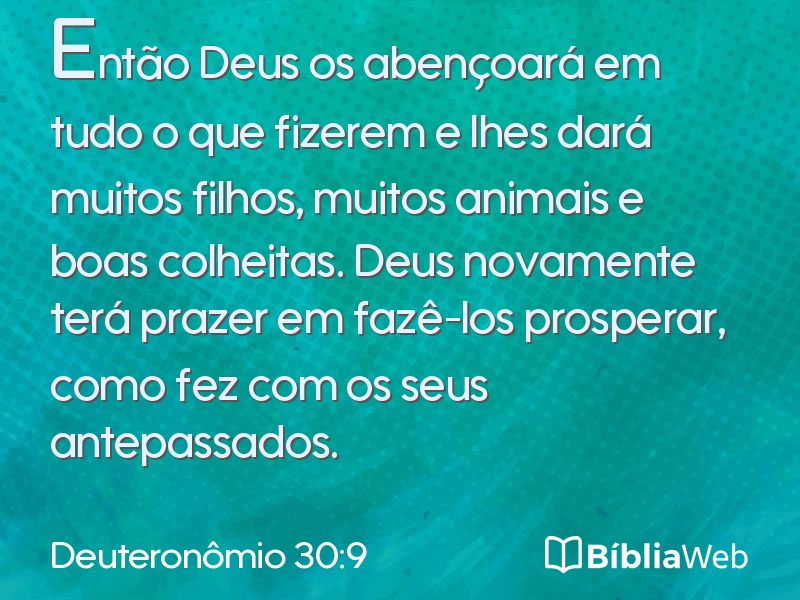 Deuteronômio 30:9 em imagem para compartilhar