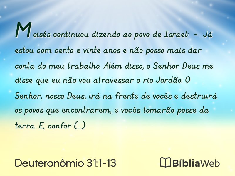 Deuteronômio 31:1-13 em imagem para compartilhar