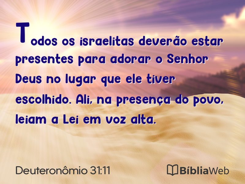 Deuteronômio 31:11 em imagem para compartilhar