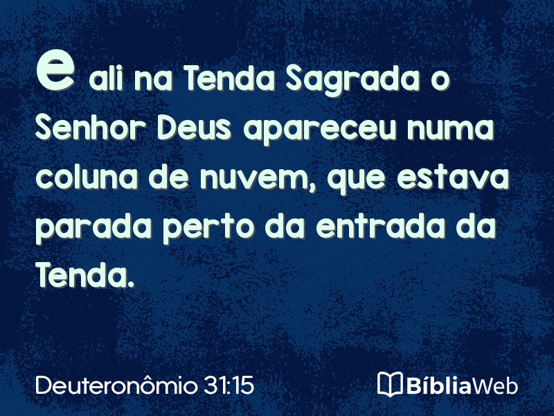 Deuteronômio 31:15 em imagem para compartilhar