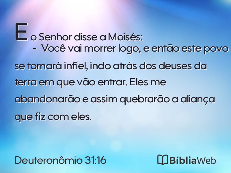 Deuteronômio 31:16 em imagem para compartilhar