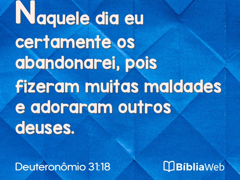 Deuteronômio 31:18 em imagem para compartilhar