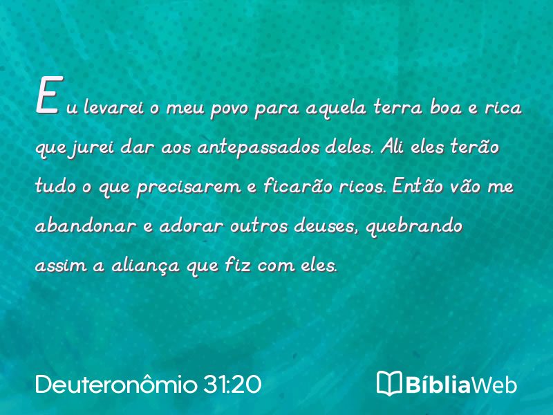Deuteronômio 31:20 em imagem para compartilhar