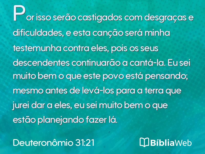 Deuteronômio 31:21 em imagem para compartilhar