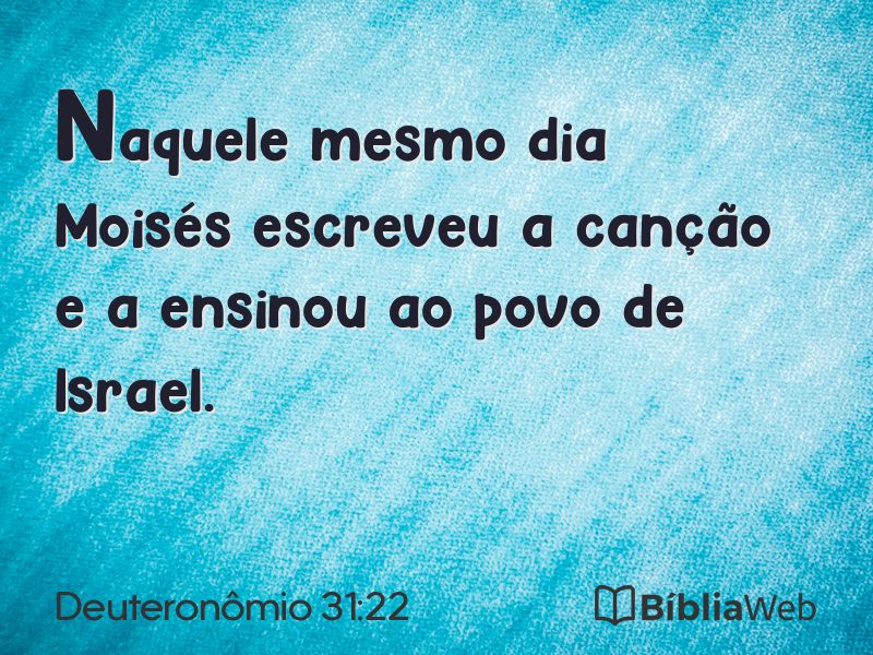 Deuteronômio 31:22 em imagem para compartilhar