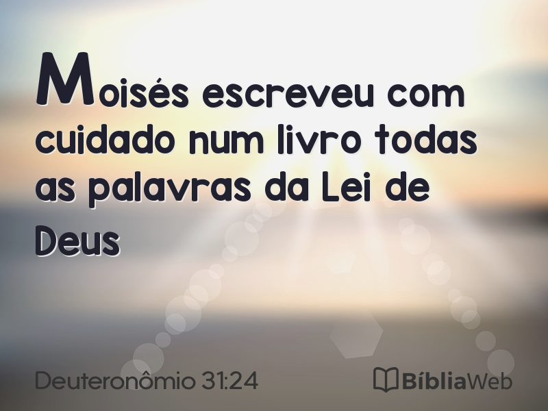 Deuteronômio 31:24 em imagem para compartilhar