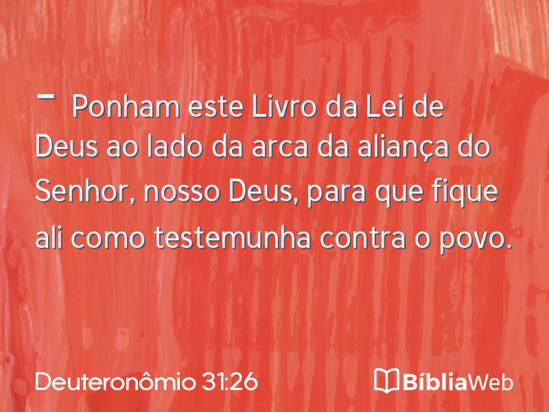 Deuteronômio 31:26 em imagem para compartilhar
