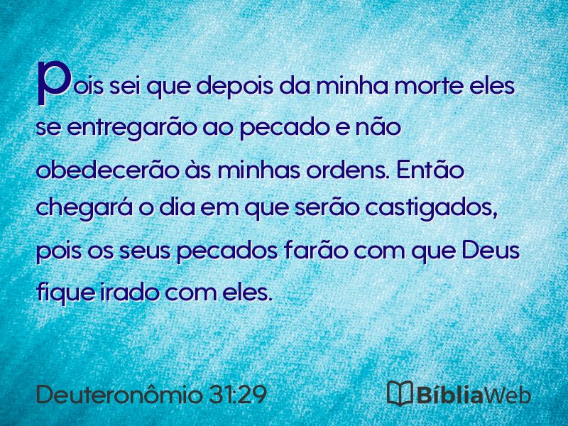 Deuteronômio 31:29 em imagem para compartilhar